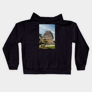 Himeji Castle With Tree, Japan Kids Hoodie